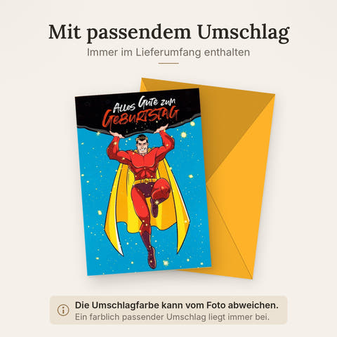 Doppelkarte mit farblich passendem Umschlag