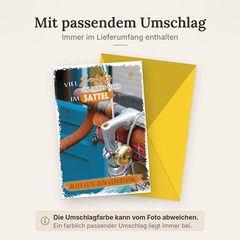 Doppelkarte mit farblich passendem Umschlag