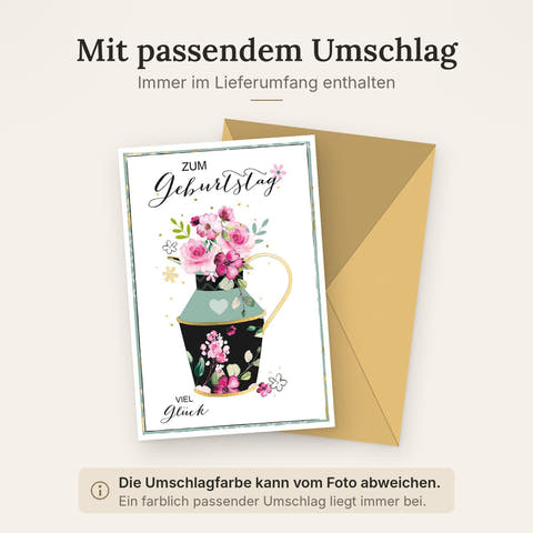 Doppelkarte mit farblich passendem Umschlag