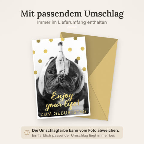 Doppelkarte mit farblich passendem Umschlag