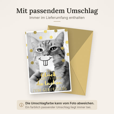 Doppelkarte mit farblich passendem Umschlag