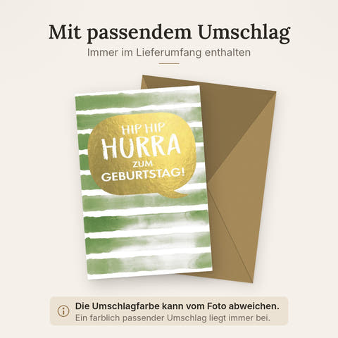 Doppelkarte mit farblich passendem Umschlag