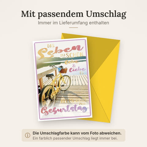 Doppelkarte mit farblich passendem Umschlag
