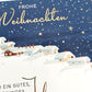 Weihnachtskarten-Set "Winterzauber" - 6 hochwertige Doppelkarten mit Aquarell-Designs und Umschlägen