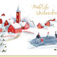 Weihnachtskarten-Set "Winterzauber" - 6 hochwertige Doppelkarten mit Aquarell-Designs und Umschlägen