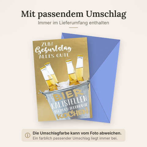 Doppelkarte mit farblich passendem Umschlag