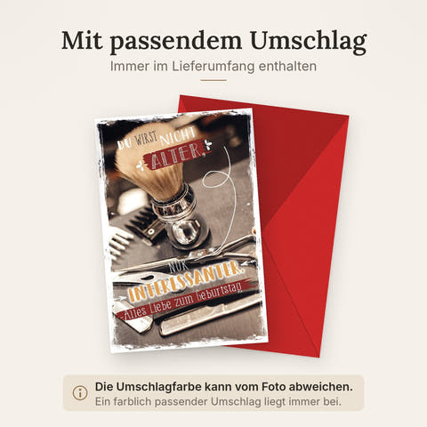 Doppelkarte mit farblich passendem Umschlag