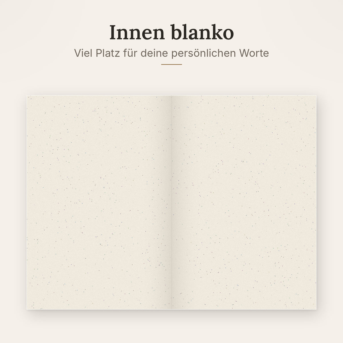 Doppelkarte innen blanko, Platz für persönliche Worte