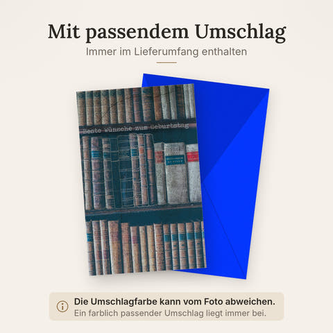 Doppelkarte mit farblich passendem Umschlag