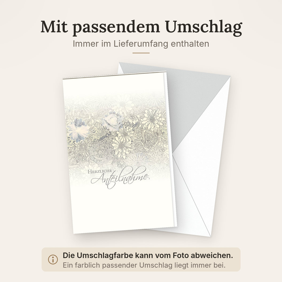 Doppelkarte mit farblich passendem Umschlag