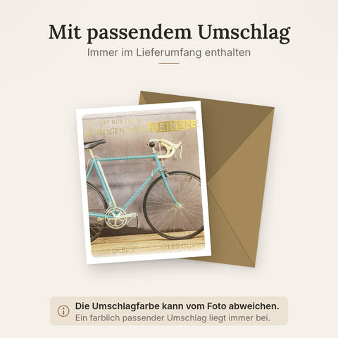 Doppelkarte mit farblich passendem Umschlag