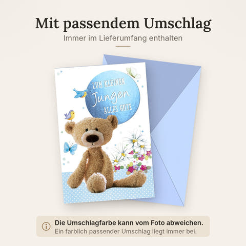Doppelkarte mit farblich passendem Umschlag