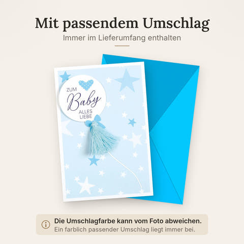 Doppelkarte mit farblich passendem Umschlag