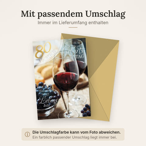 Doppelkarte mit farblich passendem Umschlag