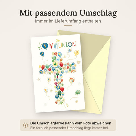 Doppelkarte mit farblich passendem Umschlag