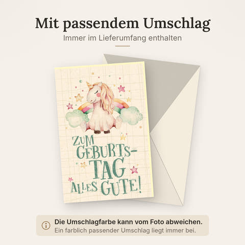 Doppelkarte mit farblich passendem Umschlag
