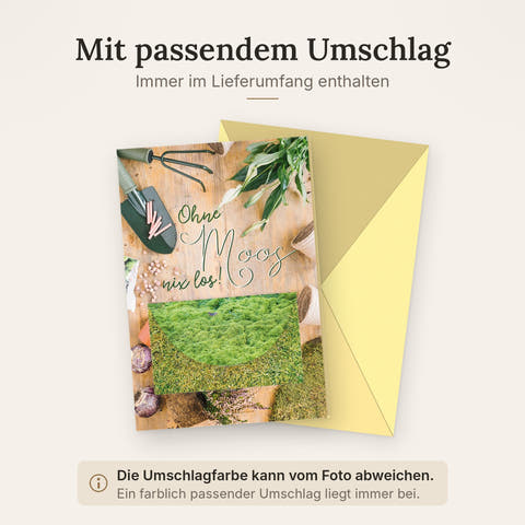 Doppelkarte mit farblich passendem Umschlag