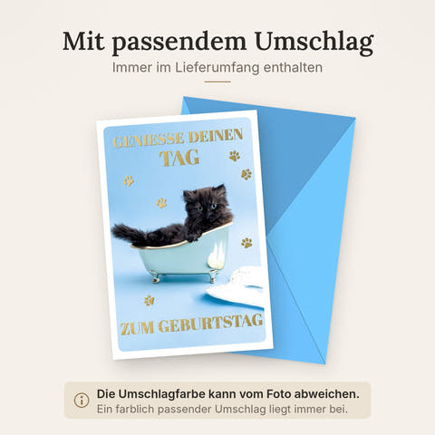 Doppelkarte mit farblich passendem Umschlag