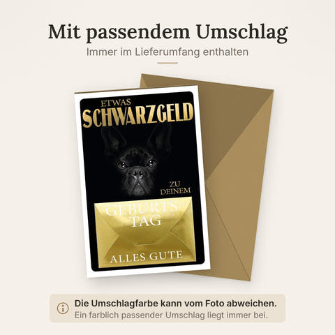 Doppelkarte mit farblich passendem Umschlag