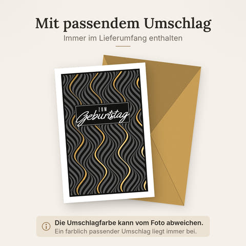 Doppelkarte mit farblich passendem Umschlag