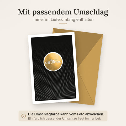 Doppelkarte mit farblich passendem Umschlag