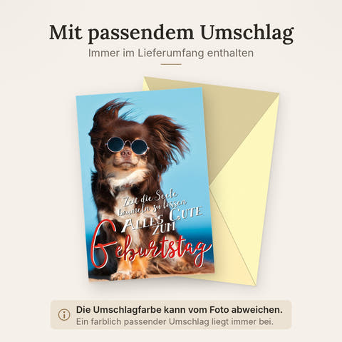 Doppelkarte mit farblich passendem Umschlag
