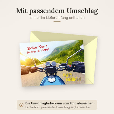 Doppelkarte mit farblich passendem Umschlag