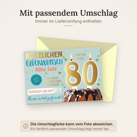 Doppelkarte mit farblich passendem Umschlag