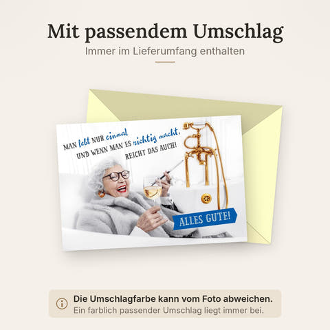 Doppelkarte mit farblich passendem Umschlag