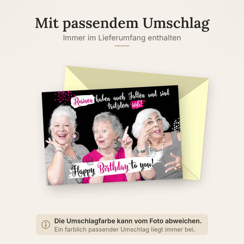 Doppelkarte mit farblich passendem Umschlag