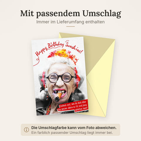 Doppelkarte mit farblich passendem Umschlag