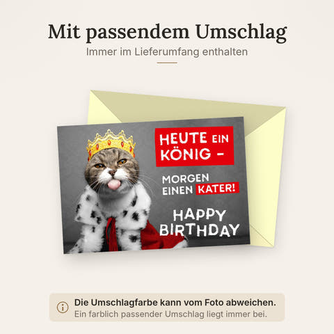 Doppelkarte mit farblich passendem Umschlag