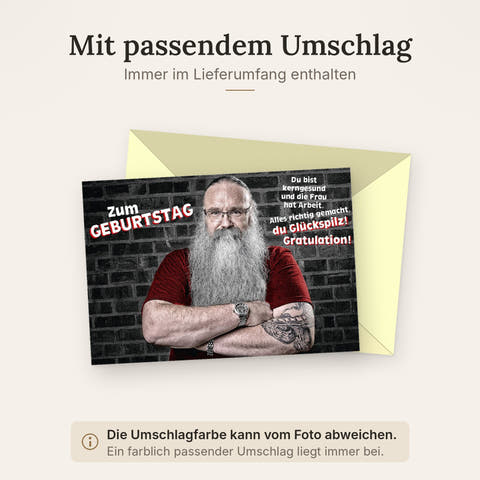 Doppelkarte mit farblich passendem Umschlag