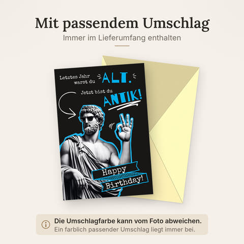 Doppelkarte mit farblich passendem Umschlag