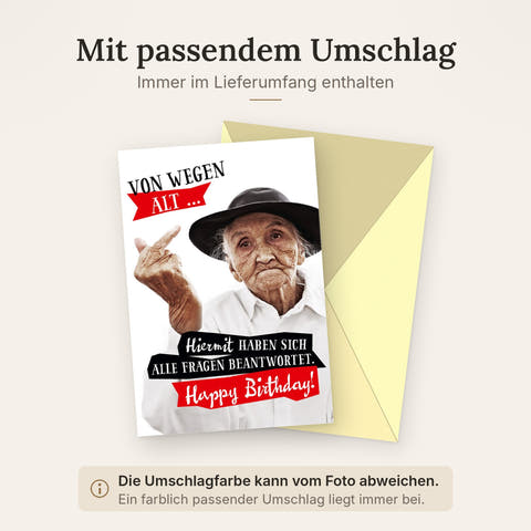 Doppelkarte mit farblich passendem Umschlag