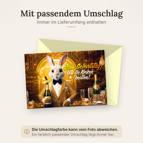 Doppelkarte mit farblich passendem Umschlag