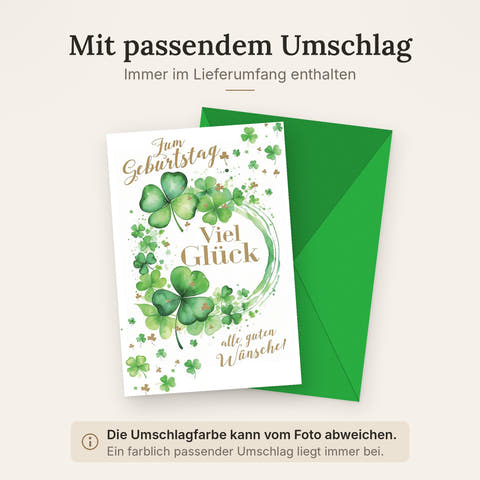 Doppelkarte mit farblich passendem Umschlag