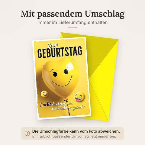 Doppelkarte mit farblich passendem Umschlag