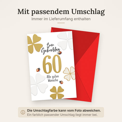 Doppelkarte mit farblich passendem Umschlag