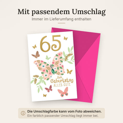 Doppelkarte mit farblich passendem Umschlag