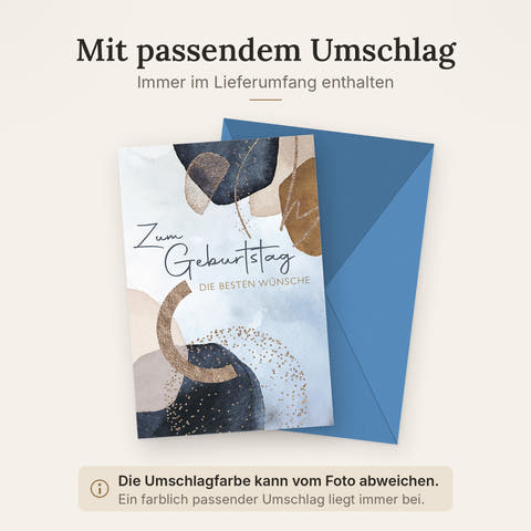 Doppelkarte mit farblich passendem Umschlag