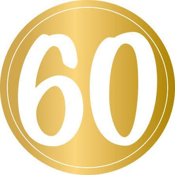 60. Geburtstag Applikation auf Pappe mit Schaumstoff - Klebepad für besondere Anlässe