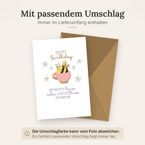 Doppelkarte mit farblich passendem Umschlag
