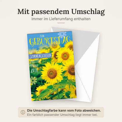 Doppelkarte mit farblich passendem Umschlag