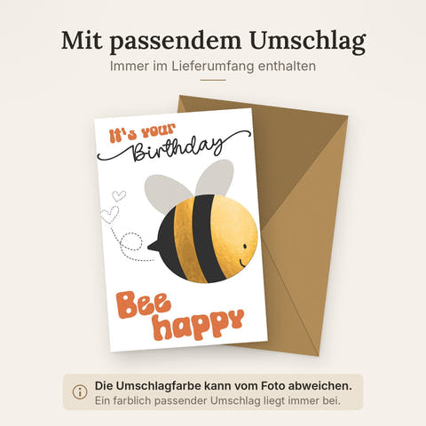 Doppelkarte mit farblich passendem Umschlag