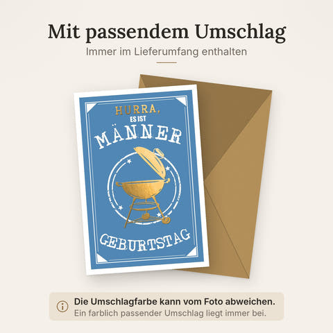 Doppelkarte mit farblich passendem Umschlag