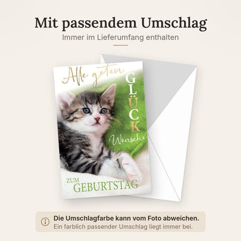 Doppelkarte mit farblich passendem Umschlag
