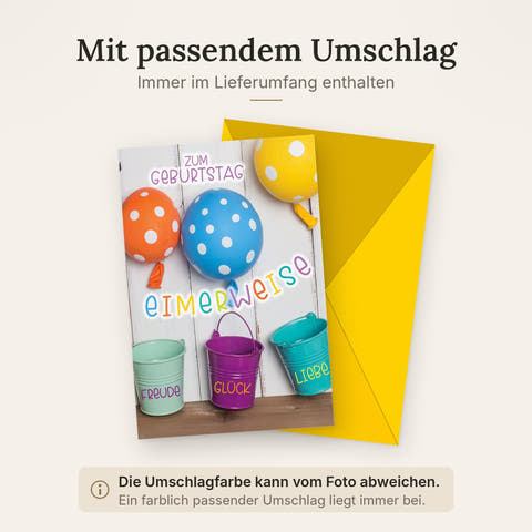 Doppelkarte mit farblich passendem Umschlag