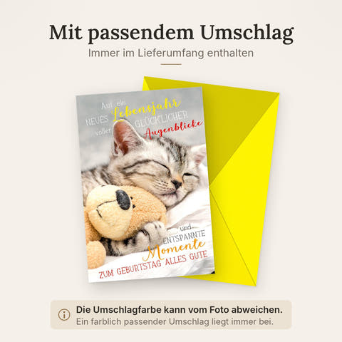 Doppelkarte mit farblich passendem Umschlag