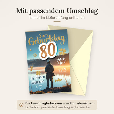 Doppelkarte mit farblich passendem Umschlag